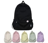 Yagerod Green Backpack Aesthetic Backpack Back to School Supplies for Teen Middle Girls Aesthetic Kawaii Cute Backpacks (black backpack)