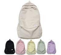 Yagerod Green Backpack Aesthetic Backpack Back to School Supplies for Teen Middle Girls Aesthetic Kawaii Cute Backpacks (white backpack)