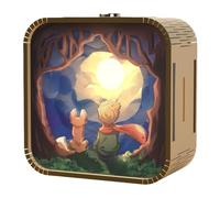 Yagerod Woodbests 3-D Wooden Puzzle Night Light, DIY LED Light Winter Night Wooden Puzzle, LED 3-D Wood Puzzle Nightlight Home Décor, Home Desk Decor Family Game (Prince)
