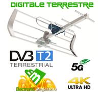 YAGI 9db Antenna TV Digitale Terrestre UHF 21-48 esterno, con filtro 5G LTE T2