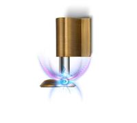 Yagman Confezione da 2 fermaporta magnetici regolabili per interni, di sicurezza, senza foratura, resistenti, con viti e adesivo 3M in ottone anticato, facili da installare, DS168AB-2