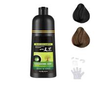Yaguan Herbal Shampoo 500ml, Black Hair Dye Shampoo 3 in 1 Instant Hair Color Shampoo, Hair Coloring Shampoo in 10 Minutes (Brown)