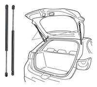yahabb 2 Pezzi Ammortizzatori Baule Posteriore per Citroen C4 Picasso II 2013-2019(OEM:9806879080)-66.1cm,Portellone Bagagliaio Sollevatore Auto Molle A Gas Leva Idraulica