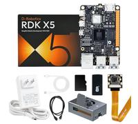 Yahboom 10 Tops Development Board Kit, 4GB RDK X5 with Aluminum Alloy Housing, MIPI HD Camera, Power Supply, Suitable for AI Visual Recognition and Robotics Projects (4GB, MIPI Camera Kit)