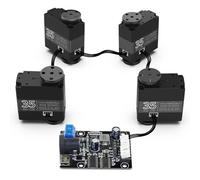 Yahboom 35KG Ser-vo Metal Gear Digital Se-rvo + Drive Debugging Board Full Metal Shell 270°High Torque Serv-o, With for Remote Control Robots, Car Crawler Robots (35KG bus ser-vo*4-board)