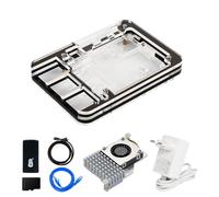 Yahboom 5-Layer Acrylic Case, PD Power Adapter, Official Heat Sink, (Raspberry Pi 5 NOT include) (without Pi5-PCIe M.2 SSD Kit)