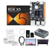 Yahboom 8GB RDK X5 Development Board Kit, 10 Tops, with Aluminum Alloy Heat Dissipation Shell, 7-inch Touch Screen, Power Supply, Local Deployment of Large Language Model (8GB, 7-inch Screen Kit)
