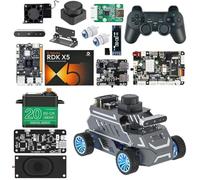Yahboom for Jetson Orin Nano 8GB SUPER Ackerman Chassis, ROS2 AI Coding Robot with Large AI model, SLAM Mapping and Autonomous Driving(A1 Ult with RDK-X5)