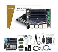 Yahboom Jetson Nano 4GB RAM +Acrylic Case (with fan)+Power Adapter +HDMI Cable+Lan Cable+64GB USB Flash Drive 16GB eMMC Storage Provides Programming Ubuntu Data (Jetson Nano Sub Openclaw Exp Kit)
