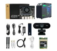 Yahboom Jetson Orin Nano Kit scheda di sviluppo 67TOP, con custodia Jetson, raffreddamento RGB, microfono USB, fotocamera elettronica (kit mini PC Orin Nano 8GB Off)