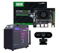 Yahboom Jetson Orin NX 16GB Development Board-Kit 157TOP,Jetson Case, RGB Cooling, USB Microphone Camera, Electronic Intelligence Ubuntu22.04 Provide ROS2 Data (Orin NX 16GB Mini PC-Kit)