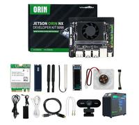 Yahboom Jetson Orin NX 8GB Entwicklungsboard-Kit 117TOP Rechenleistung, Jetson-Gehäuse, RGB-Lüfter, USB-Mikrofonkamera, Ubuntu22.04 (Orin NX 8GB Mini PC Kit)