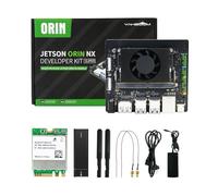 Yahboom Jetson Orin NX Development Kit 117 TOPS Wifi SSD Burning Enclosure, Ubuntu 22.04 System AI Smart Robot K-it Heat Dissipation Suitable for Electronic Projects (Orin NX 8GB without SSD Kit)