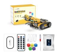Yahboom Microbit Car Kit,Intelligent Voice-Interactive Tracked Robot | Robotic Arm Handling,Makecode Graphical Interface + MicroPython Programming Education（Lastbit Standard without V2）