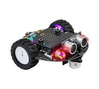 Yahboom Microbit V2 Robotics Kit DIY Car Science Learning STEM Project, Programmable Graphical Programming Maker Code for 8-12 Years Old (with Microbit)