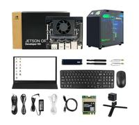 Yahboom Official Jetson Orin Nano 8GB Super Development Kit 67 TOPS ULT Kit | 256GB SSD +15.6 Touch Screen +Jetson Case +USB Camera +Wireless Keyboard and Mouse