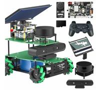 Yahboom Program Robot Raspberry Pi 5 8GB RAM Ridar Depth Camera AI Voice Interaction Module 7-Inch LCD Display,for Engineers Programming Education Provide ROS2 Data (Pi5 Superior Ver-Without Pi5)