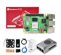 Yahboom Raspberry Pi 5 16 GB Development Kit + adattatore PD Power Case+ ABS + Heat Sink + 64 GB TF Card Cortex-A76 CPU for AI Programming Python (Kit Basic Kit)