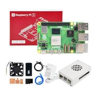 Yahboom Raspberry Pi 5 16 GB Starter Kit con scheda SD da 64 GB, Raspberry Pi 5 Aluminum Case Cooling, 27 W 5,1 V 5 A USB C Power Supply, cavo HDMI (16 GB Metal Case Kit)