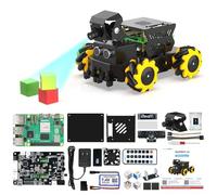 Yahboom Raspberry Pi-5 4GB AI Robot Car Kit Ros 2 Robot Automatic Line Patrol AI Vision Suitable for 16+ Teenagers,Adults,Mechanical Engineers,Supports App Control (With RPi5-4GB)