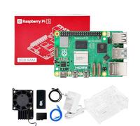 Yahboom Raspberry Pi 5 8GB + PD Power Adapter,Acrylic Case,Rradiator,64GB TF Card Cortex-A76 CPU Suitable for AI Artificial Intelligence Programming Python Ubuntu (8GB-Cooling Boost Kit)