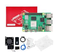 Yahboom Raspberry Pi 5 8GB + PD Power Adapter,Acrylic Case,Rradiator,68GB TF Card Cortex-A76 CPU Suitable for AI Artificial Intelligence Programming Python Ubuntu (8GB-Cooling Boost Kit)