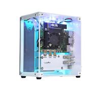 Yahboom Raspberry Pi 5, Custodia in Alluminio Micro Desktop con Radiatore Attivo Pi5, Fan PWM, RGB Lightint Bar, Mini Tower PC, Display OLED