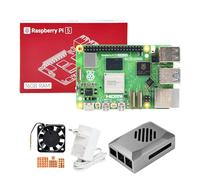 Yahboom Raspberry Pi 5 Developer Kit 16 GB + PD Power Supply + custodia ABS (con fan) + Heat Sink Ubuntu ROS2 per programmazione AI Python (kit base da 16 GB)