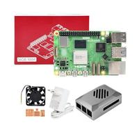 Yahboom Raspberry Pi 5 Developer Kit 16GB + PD Power Supply + ABS Case (with Fan) Ubuntu20.04 ROS2 for AI Programming Python (16GB-Basic Kit)