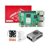 Yahboom Raspberry Pi 5 Developer Kit 8GB + PD Power Supply + ABS Case (with Fan) Ubuntu20.04 ROS2 for AI Programming Python (8GB-Basic Kit)