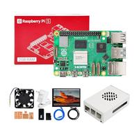 Yahboom Raspberry Pi 5 Starter Kit 2GB + HD 10.1inch Display,Case,27W PD Power Adapter,Heat Sink Ubuntu20.04 ROS2 System Suitable for Robot AI (2GB-10 in Screen Kit)