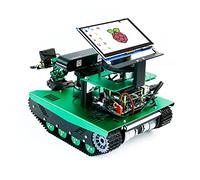 Yahboom Raspberry Pi Robotic Kit for Adults ROS Robot Arm Lidar Mapping Navigation Python C++ Programmable AI Kit Tracked Tank Chassis University Electronics Competition Project(Without Pi 4B Ver.V)