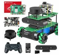 Yahboom Raspberry Pi5 8GB Programming Robot Ridar Depth Camera AI Voice Interaction Module,for Mechanical Engineers Silan 3D Mapping Python ROS2 Education for 18 Years (Pi5 Advanced Ver-with Pi5(8G))