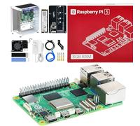 Yahboom Raspberry Pi5 Developer Kit 8GB + Mini Chassis+Pi 5 Case Active Cooling+PCIe M.2 SSD+256G SSD ROS2 System Ubuntu20.04 Suitable for AI Programming Python (8GB-Cube Pi Case Kit)