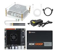 Yahboom RDK S100P AI Development Board Kit 80TOPS,with 64GB Emmc Storage,Network Wireless Card,Acrylic Case,HDMI Cable,for Mechanical Engineers Developing Electronic Project(RDK S100P Basic Kit)
