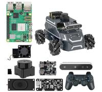 Yahboom ROS2 Smart Car,Raspberry Pi5-8GB Rosmaster M1 Multimodal AI Vision Large Model, SLAM Navigation Programming, Mecanum Wheels Robot(M1 Superior with Pi5-8GB)