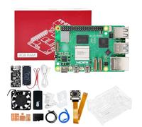 Yahboom RPi 5 4GB Kit with AI Voice Module, 27W 5.1V5A USB-C Power Supply | IMX219 Camera,Active Cooler,64GB Card Kit,Pi 5 Case and AI Large Model Manual（4GB-Al Large Model Kit）