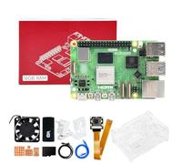 Yahboom RPi 5 Starter Kit 16GB,IMX219 Camera,64GB SD Card,Passive Cooling | 27W 5.1V 5A USB C Power Supply, HDMI Cable Ubuntu20.04 ROS2 (16GB-IMX219 Camera Kit)
