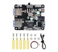 Yahboom USB 3.0 HUB Expansion Board Docking Station USB3.0 * 4 for Mechanical Engineers, ROS Robot Car Supports Raspberry Pi 5, Horizon, Jetson Nano, Jetson Orin with Windows7/8/10, Mac