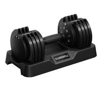 Yaheetech 5-in-1 Manubrio Regolabile da 2kg a 12kg, Set di Manubri Regolabili in 1 Secondo per Allenamento Fitness Palestra Casa Ufficio Nero