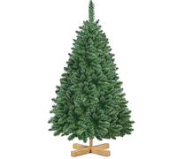 Yaheetech Albero di Natale 122 cm Artificiale Verde Abete con Supporto in Metallo Venature di Legno Effetto Realistico Folto 251 Rami a Gancio con Cerniera