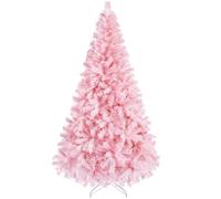 Yaheetech Albero di Natale 183 cm Artificiale Apertura Automatica Folto Realistico Supporto in Metallo Pieghevole Rami Decorazioni per Casa Negozio Rosa