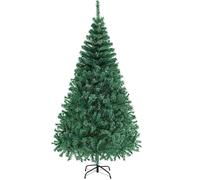 Yaheetech Albero di Natale 183 cm Artificiale con Supporto in Metallo Pieghevole Effetto Realistico Abete Verde Rami Folto Alto Decorazioni per Casa Negozio