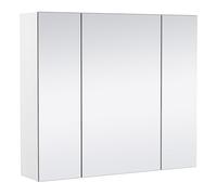 Yaheetech Armadietto a Specchio per Bagno Specchiera Bagno Mobilettto da Parete con 3 Ante Mobile a Muro Armadio a 3 Riapiani Regolabili Salvaspazio Bianco 70,5 x 60,5 x 15 cm