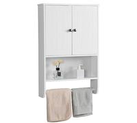 Yaheetech Armadietto Bagno Sospeso con 2 Ante 73x48.5x14.5 cm Bianco