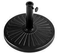 Yaheetech Base per Ombrellone da Giardino in Resina e Metallo Supporto 10 kg per Pali da Ø38mm o Ø48mm con Manopola Esterno Veranda Terrazza Piscina Spiaggia Patio Nero