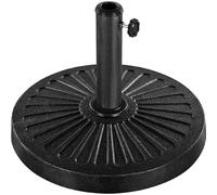 Yaheetech Base per Ombrellone da Giardino in Resina e Metallo Supporto 13,7 kg per Pali da Ø38mm e Ø48mm con Manopola Esterno Veranda Terrazza Piscina Spiaggia Patio Nero