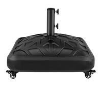 Yaheetech Base per Ombrellone da Giardino Riempibile con Sabbia e Acqua 37L Supporto con Ruote Bloccabili per Palo Ombrellone Ø38 mm e Ø48 mm, in HDPE e Metallo, per Patio Spiaggia Esterno
