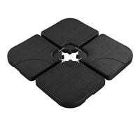 Yaheetech Base per Ombrellone Set 4 Pezzi in HDPE Riempibile con Sabbia o Acqua