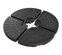 Yaheetech Base per Ombrellone Set 4 Pezzi Riempibile con Sabbia o Acqua 52L in HDPE per Esterno Giardino Veranda Nero